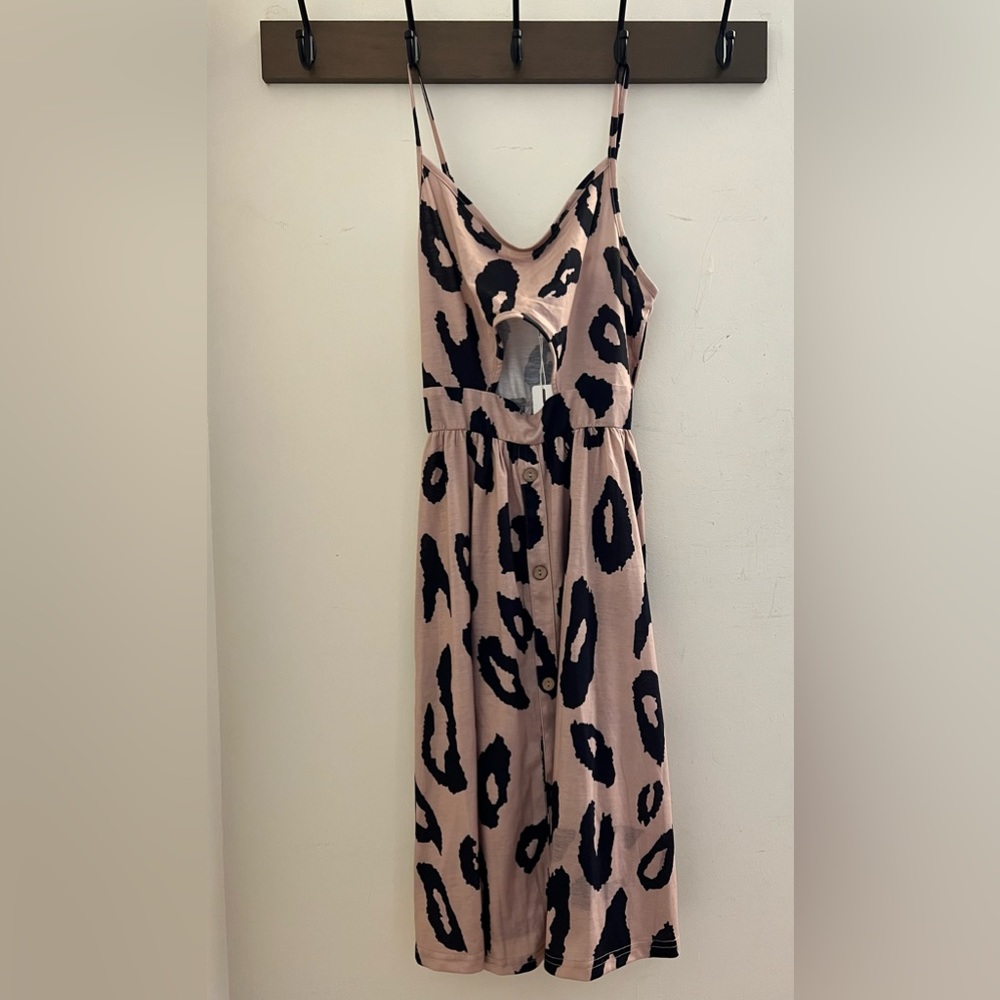 Votepretty size small animal print cut out sundress
